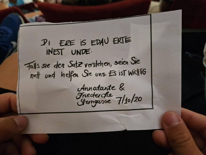 Die "Geheimschrift"